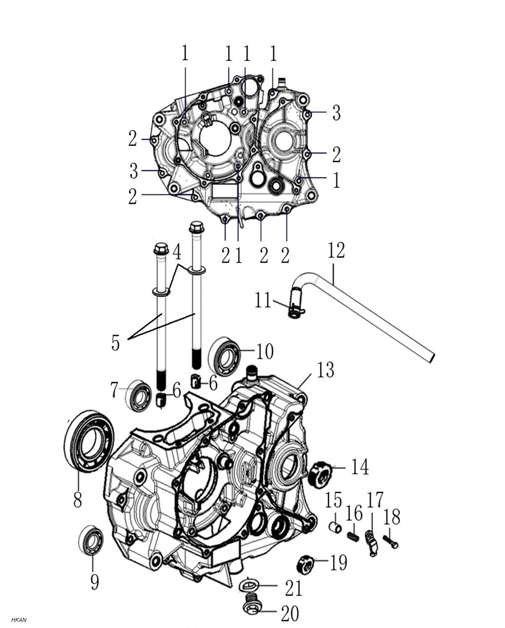 YUKI-100093551-0005-1 YUKİ GP1 TARO 250CC RACING MOTOR BLOĞU SOL (GP-1 TARO 250R) - Görsel 1