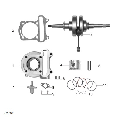 YUKI-13000-GY39-0000-1 YUKİ HAMMER 50CC MOTOSİKLET SİLİNDİR ALT CONTASI (HAMMER 50) - Görsel 1