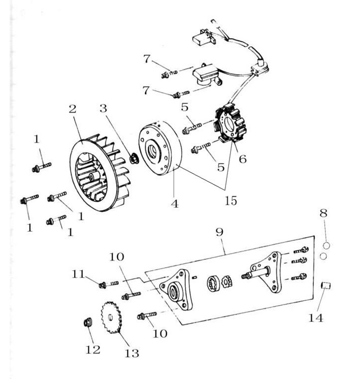 YUKI-139QMB.07.01.01-1 YUKİ 50CC SCOOTER CRYPTO 50 VOLANT (CRYPTO 50) - Görsel 1