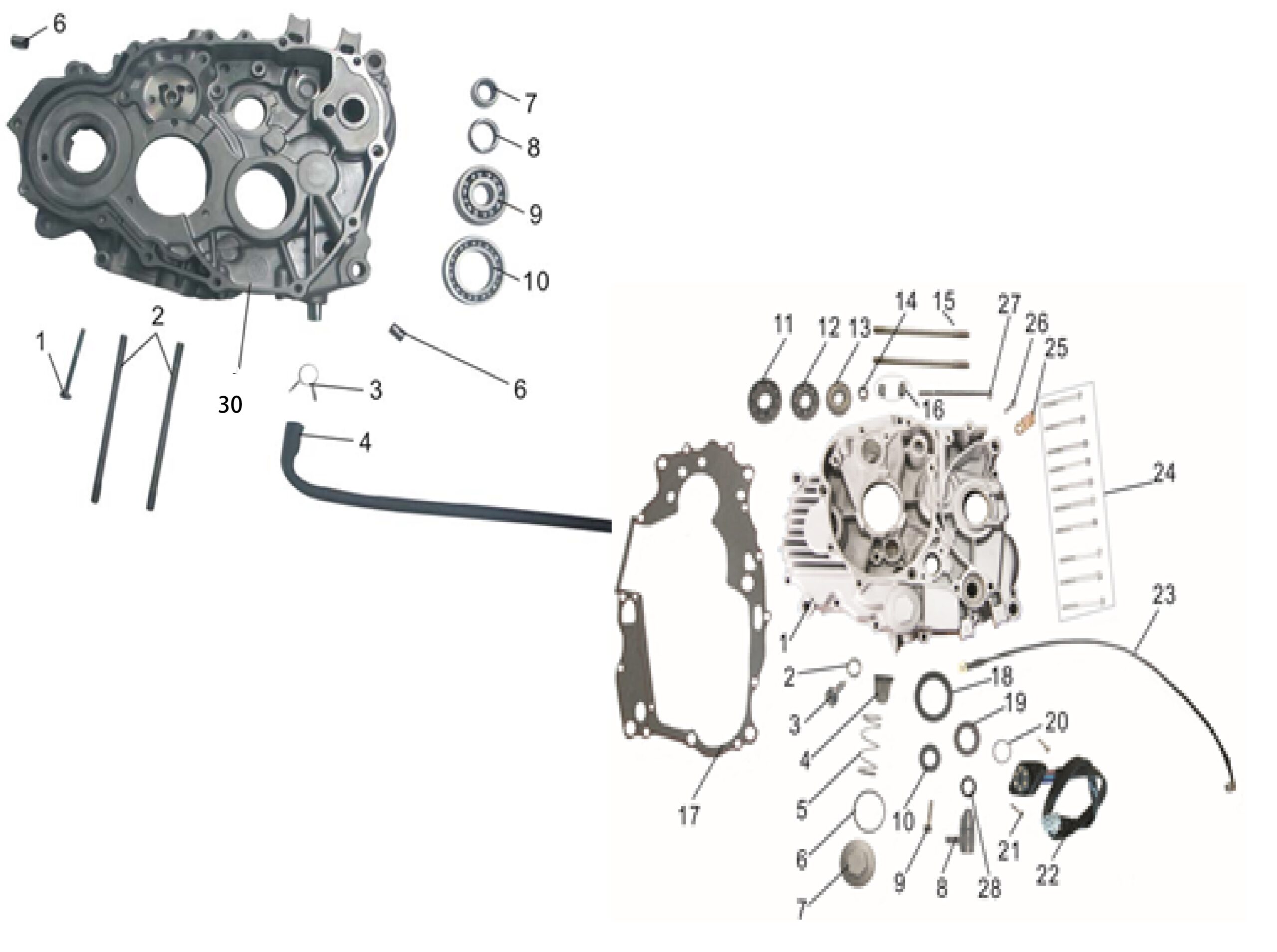 YUKI-1991019-043000-1 YUKİ MATADOR 162 CC MOTOSİKLET MOTOR BLOĞU SOL (SK150-9-MATADOR) - Görsel 1