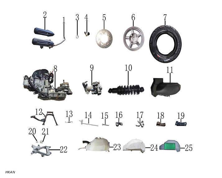 YUKI-2024012802-1 YUKİ HAMMER 125CC MOTOSİKLET ARKA LASTİK (HAMMER 125) - Görsel 1