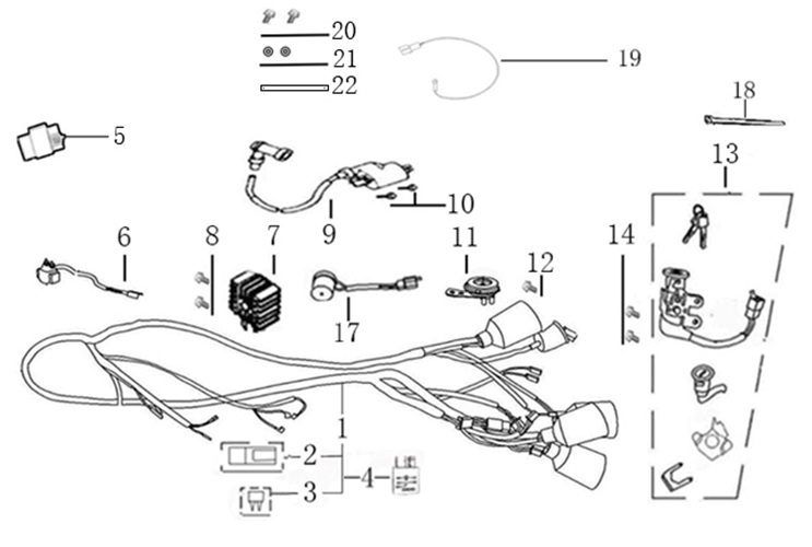 YUKI-32100-BBA3-E100-1 YUKİ BELLINI 50 CC SCOOTER ATEŞLEME BOBİNİ (BELLİNİ 50) - Görsel 1