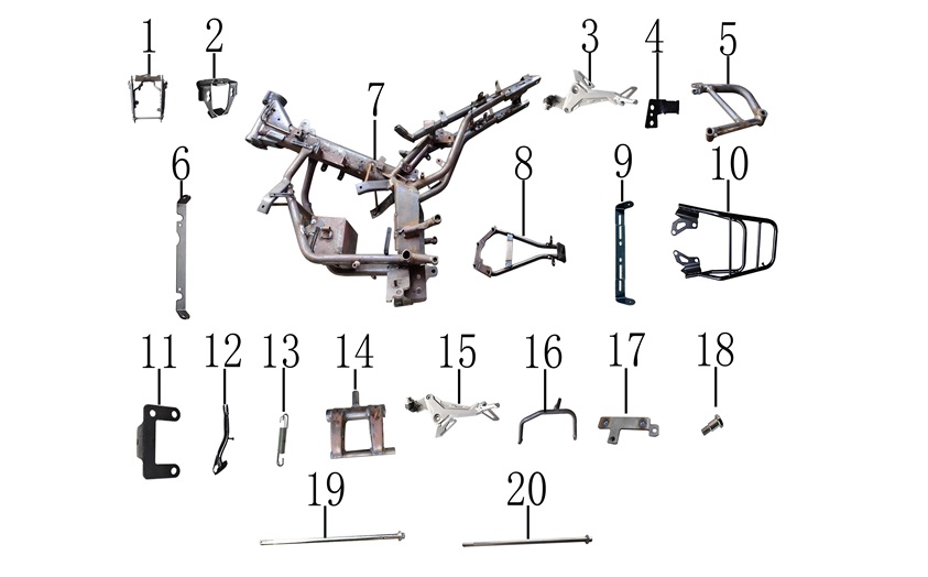 YUKI-50530-YMKM-0000-1 YUKİ HAMMER 50CC MOTOSİKLET YAN SEHPA YAYI (HAMMER 50) - Görsel 1