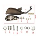 YUKİ 50CC SCOOTER RİSOTTO 50 EGZOZ SETİ ( RİSOTTO 50 )