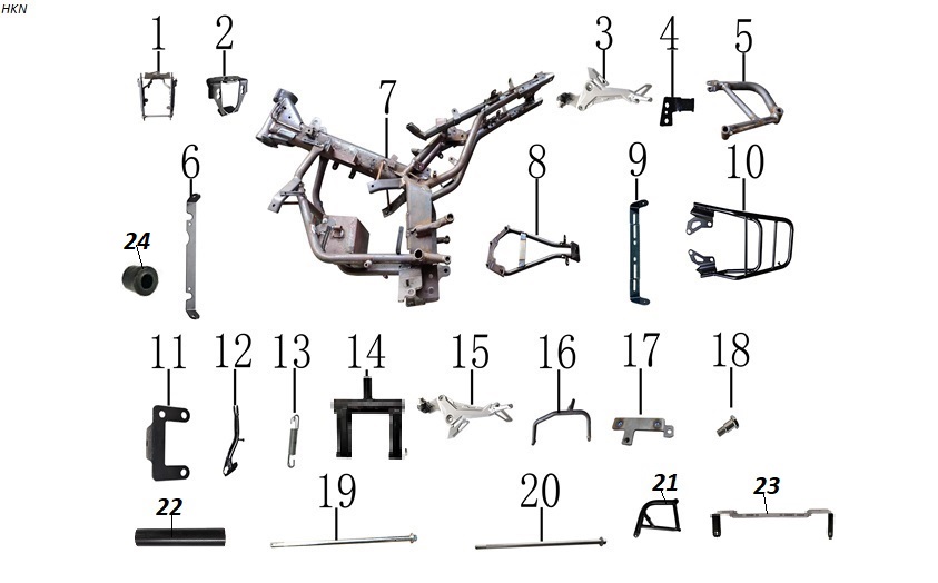 YUKI-81210-YMKM-0000-1 YUKİ HAMMER 50CC MOTOSİKLET BRAKET 1 (HAMMER 125) - Görsel 1