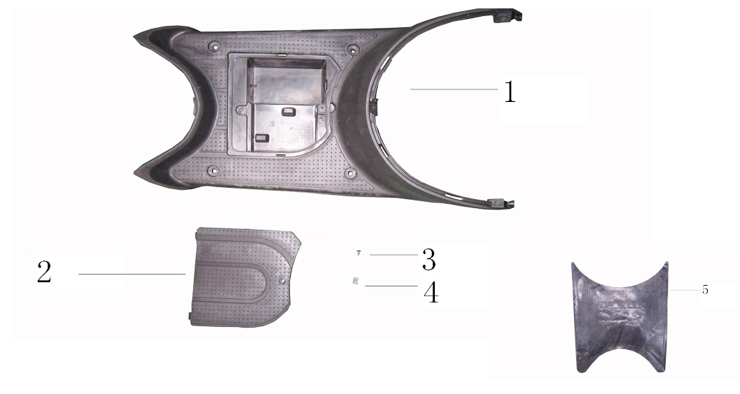 YUKI-DY-B-02-1 YUKİ ELEKTRİKLİ SCOOTER DÜNYA ALT PANEL KAPAĞI (EM05) - Görsel 1