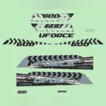 CFMOTO UFORCE 600 (T1B) ETIKET SETI (GRI)
