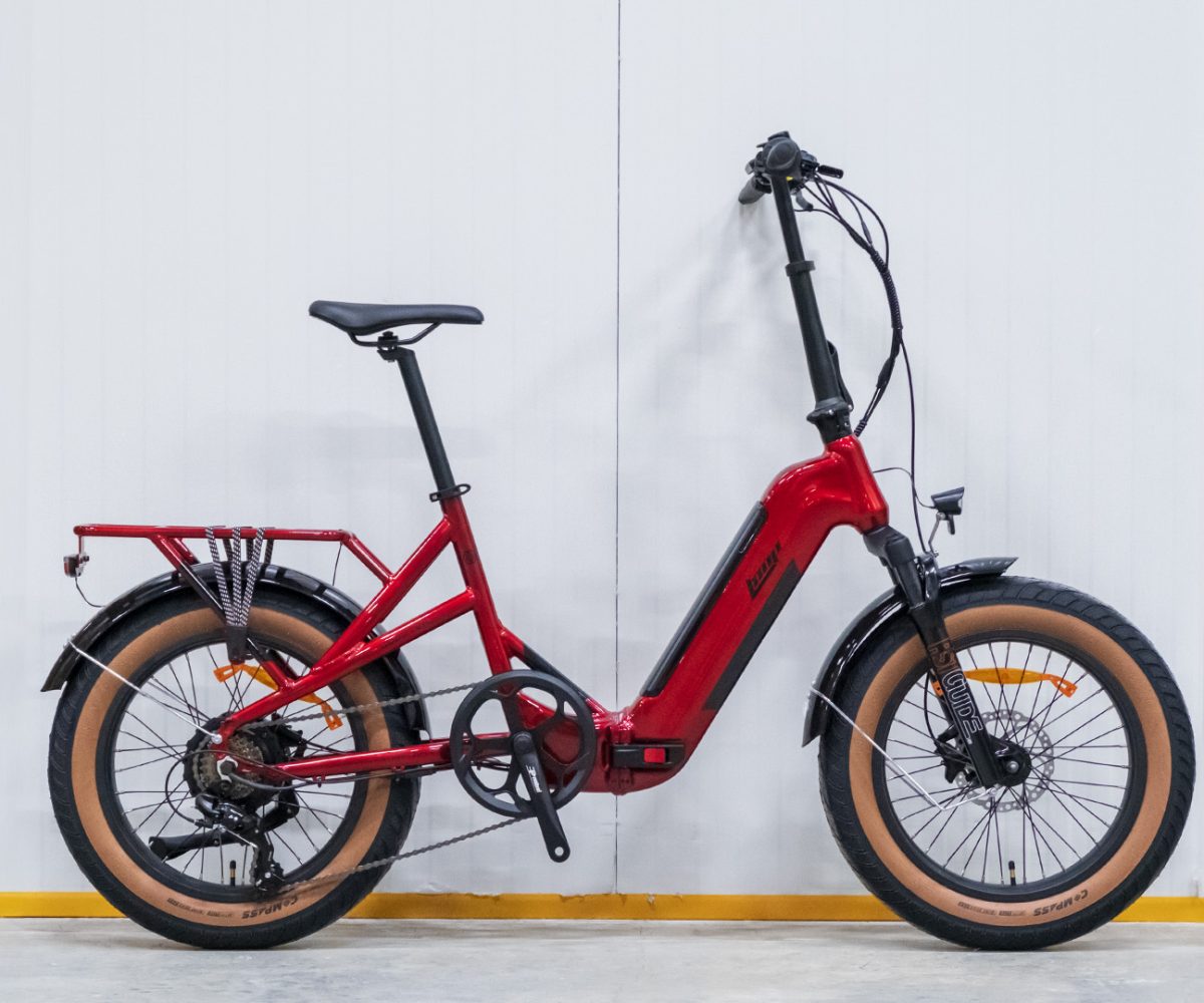C LOOP COASTER - 20" - Katlanır (FAT Bike) - 7 Vites - Elektrikli - Elektrik Kırmızı-Siyah #LOOP23-007 - Görsel 1